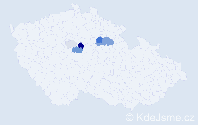 Příjmení: 'Fintora', počet výskytů 11 v celé ČR