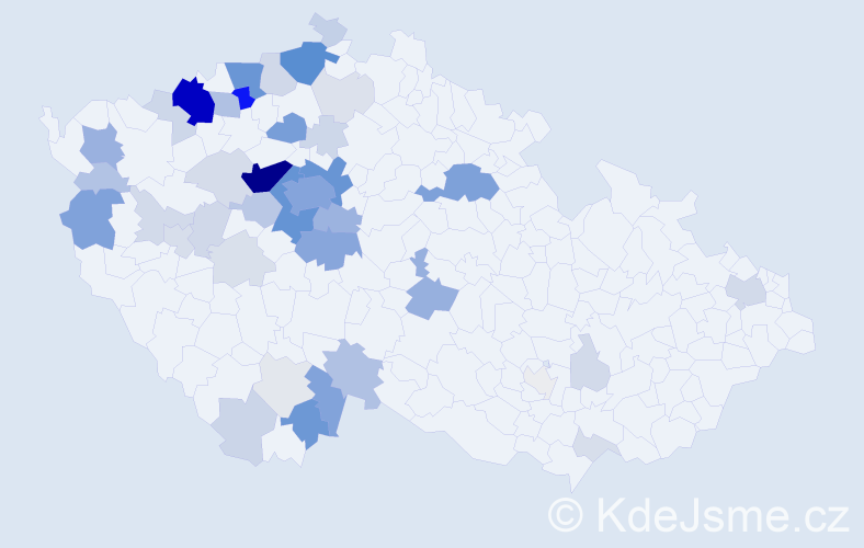 Příjmení: 'Doksanská', počet výskytů 208 v celé ČR