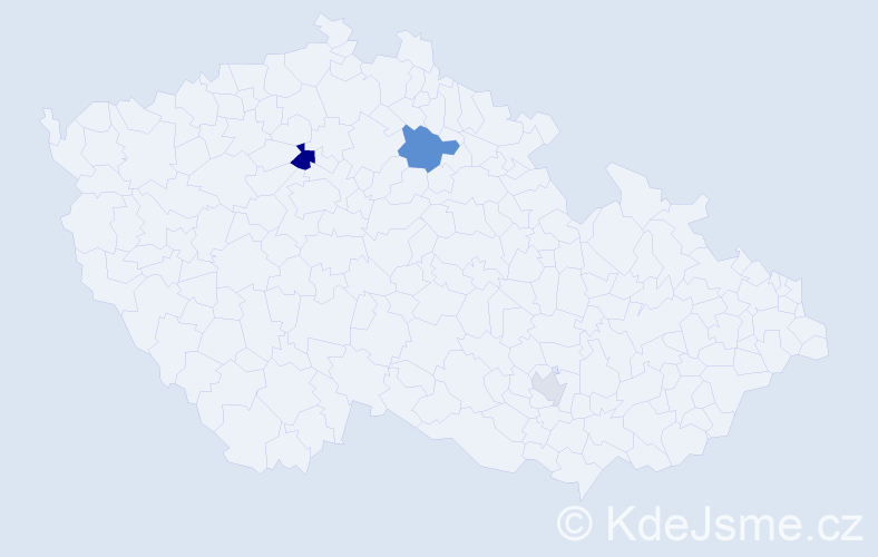 Příjmení: 'Gandelová', počet výskytů 6 v celé ČR