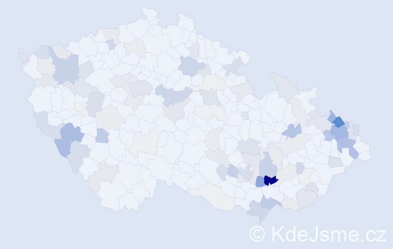 Příjmení: 'Lokajová', počet výskytů 328 v celé ČR