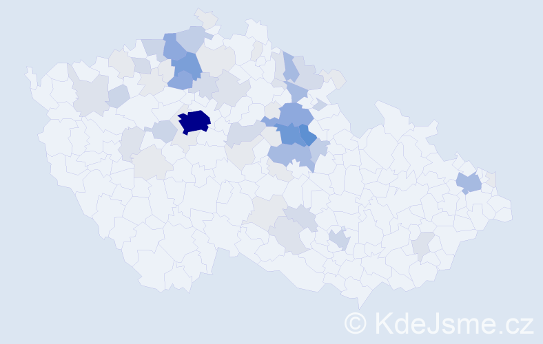 Příjmení: 'Pištora', počet výskytů 244 v celé ČR
