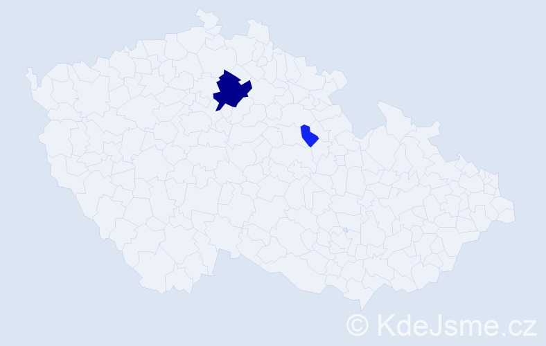 Příjmení: 'Goc', počet výskytů 8 v celé ČR