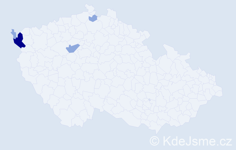 Příjmení: 'Kerďová', počet výskytů 8 v celé ČR