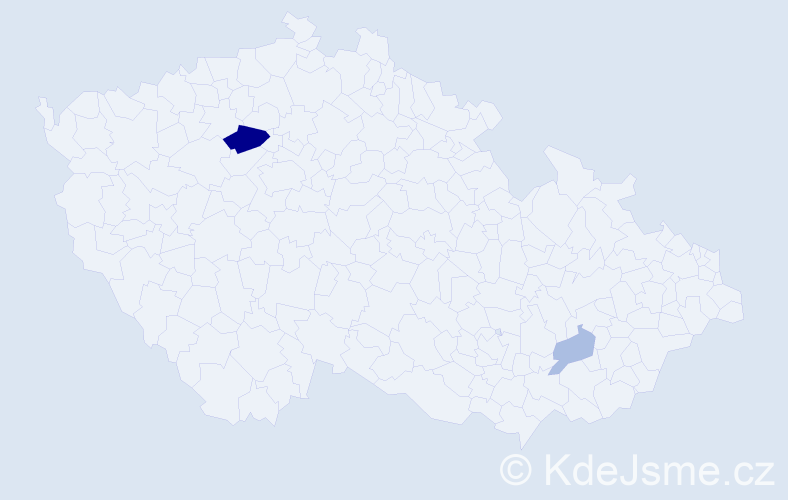 Příjmení: 'Andrejši', počet výskytů 5 v celé ČR