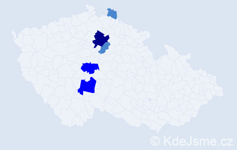 Příjmení: 'Cirmonová', počet výskytů 9 v celé ČR