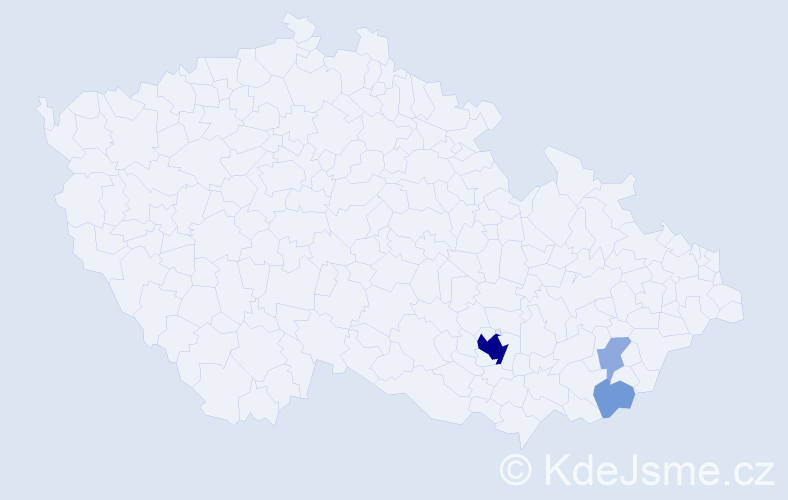 Příjmení: 'Balšík', počet výskytů 9 v celé ČR