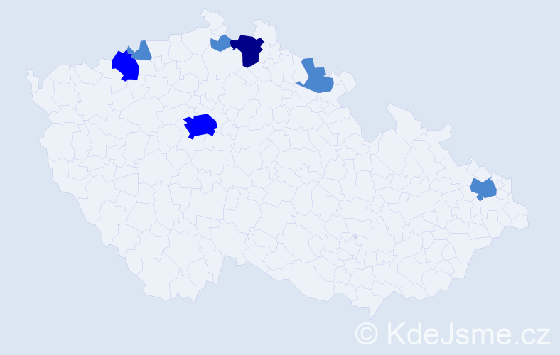 Příjmení: 'Prokopčák', počet výskytů 11 v celé ČR