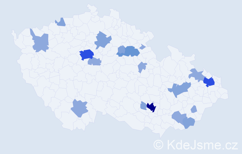 Příjmení: 'Milanová', počet výskytů 41 v celé ČR