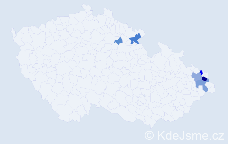 Příjmení: 'Janczar', počet výskytů 27 v celé ČR