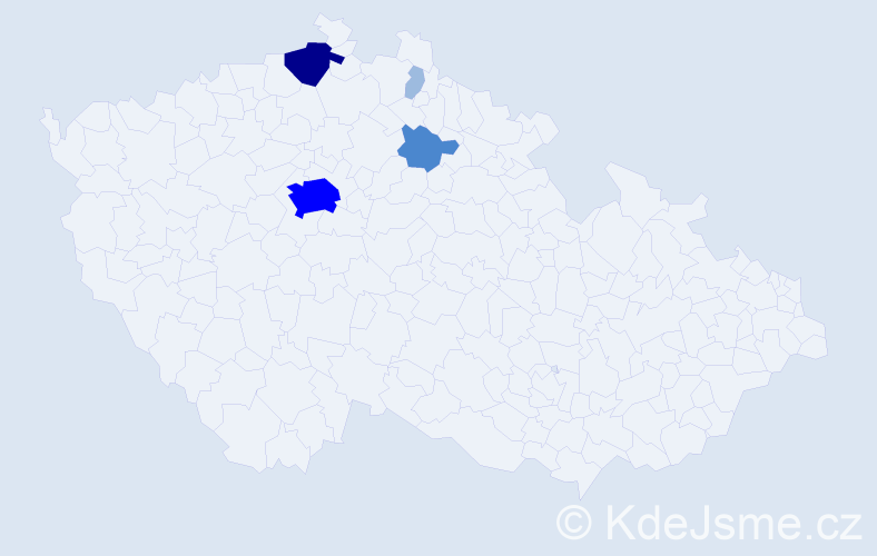 Příjmení: 'Venzel', počet výskytů 10 v celé ČR