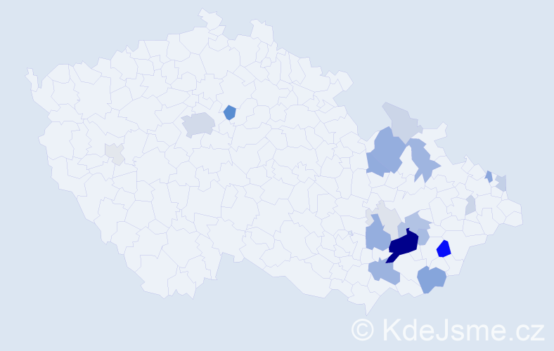 Příjmení: 'Lejsalová', počet výskytů 71 v celé ČR
