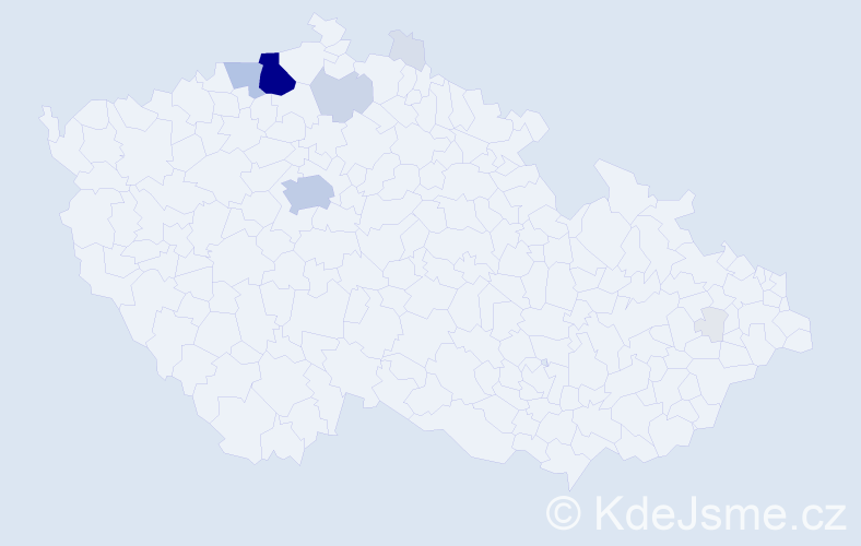 Příjmení: 'Sakajtová', počet výskytů 55 v celé ČR