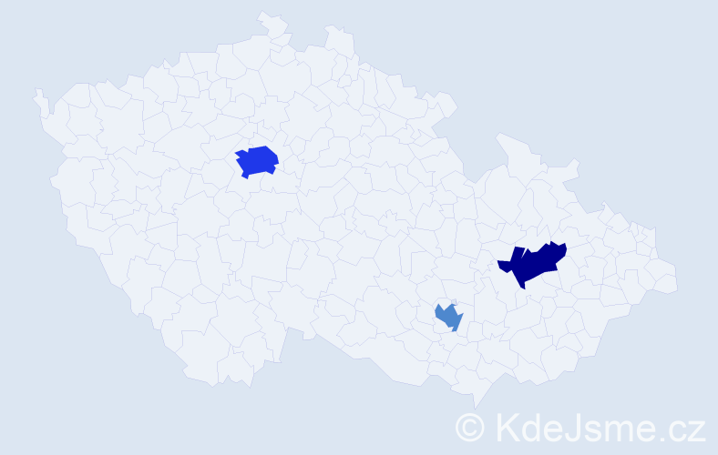 Příjmení: 'Lachsová', počet výskytů 6 v celé ČR