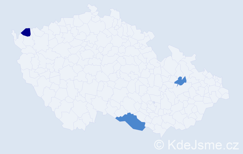 Příjmení: 'Burggraf', počet výskytů 5 v celé ČR