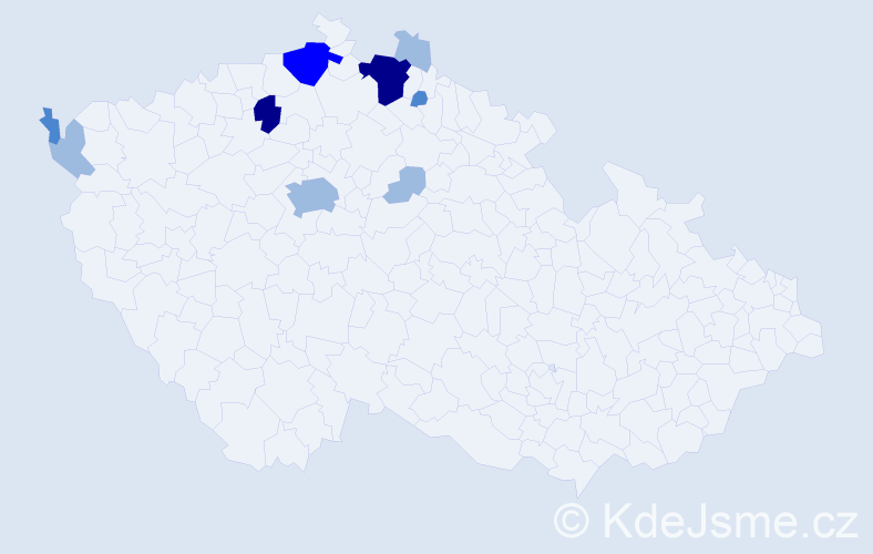 Příjmení: 'Nesvarba', počet výskytů 19 v celé ČR