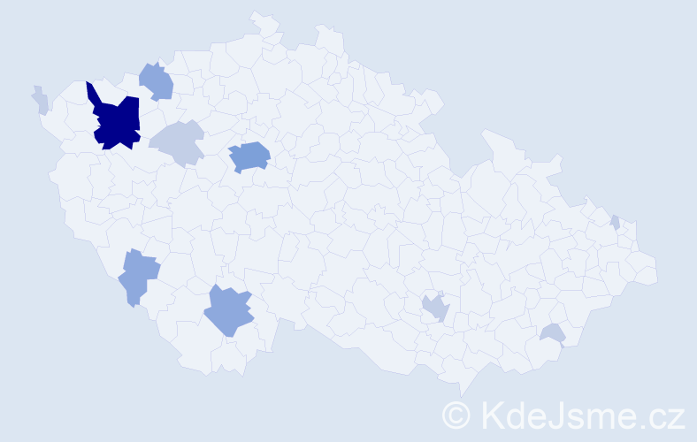Příjmení: 'Gerner', počet výskytů 25 v celé ČR
