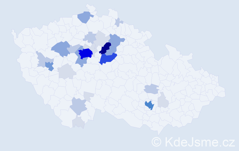 Příjmení: 'Noll', počet výskytů 96 v celé ČR