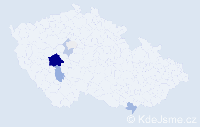 Příjmení: 'Pammer', počet výskytů 11 v celé ČR
