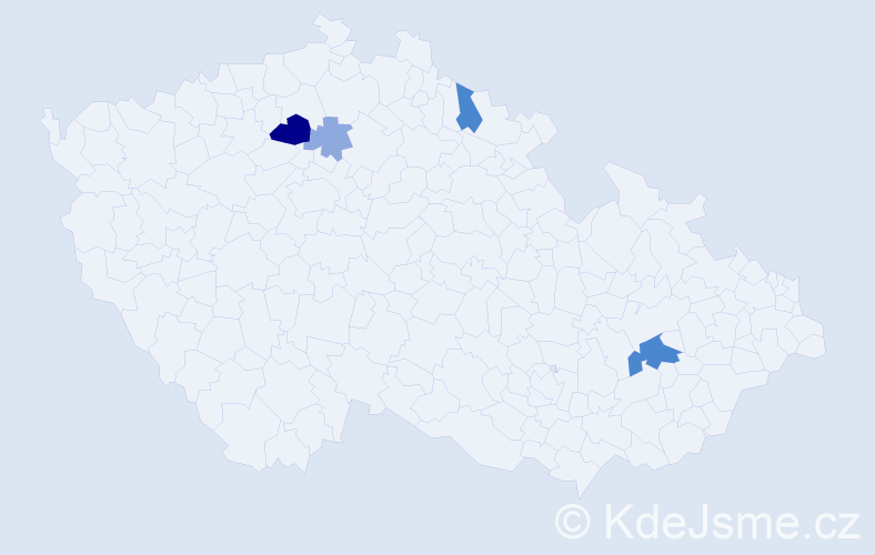 Příjmení: 'Pávl', počet výskytů 10 v celé ČR