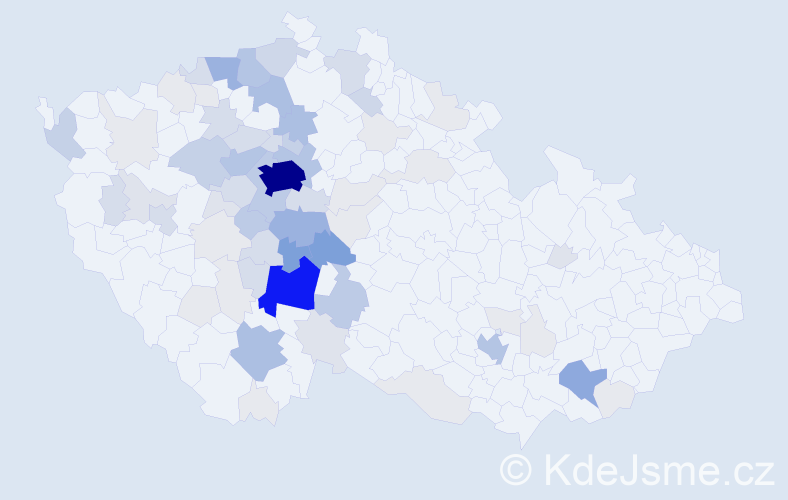 Příjmení: 'Slunečko', počet výskytů 314 v celé ČR