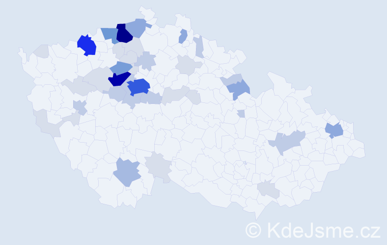 Příjmení: 'Faiglová', počet výskytů 129 v celé ČR