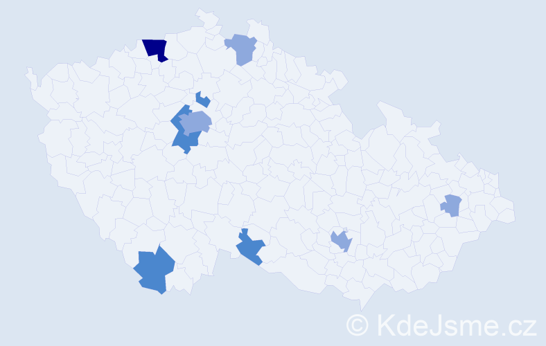 Příjmení: 'Carr', počet výskytů 17 v celé ČR