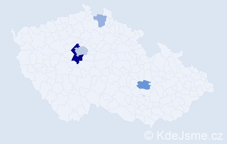 Příjmení: 'Lány', počet výskytů 11 v celé ČR