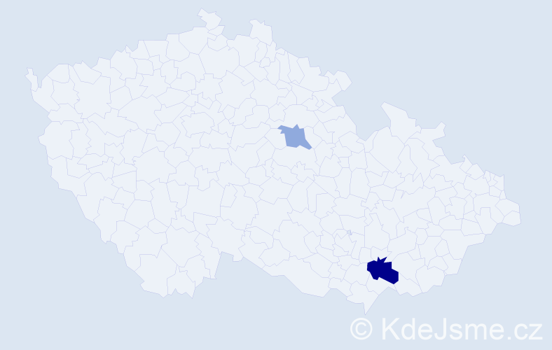 Příjmení: 'Chimiák', počet výskytů 4 v celé ČR