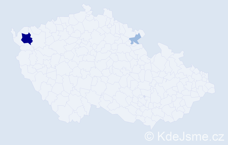 Příjmení: 'Doboziová', počet výskytů 5 v celé ČR