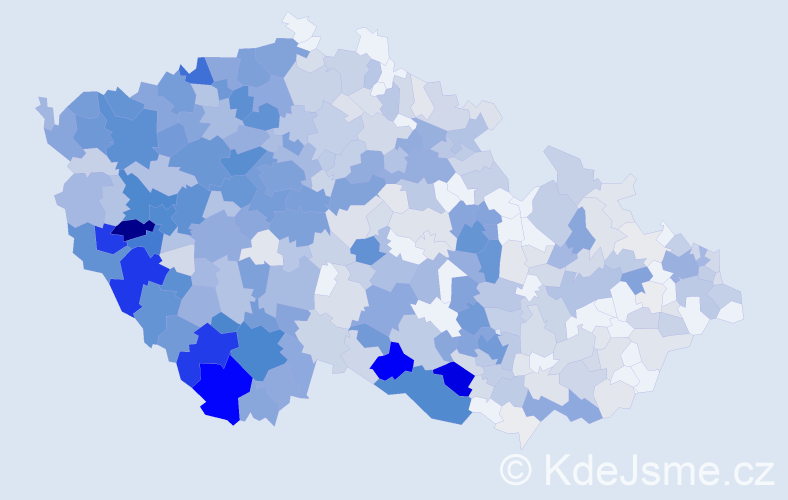 Příjmení: 'Bauerová', počet výskytů 2338 v celé ČR