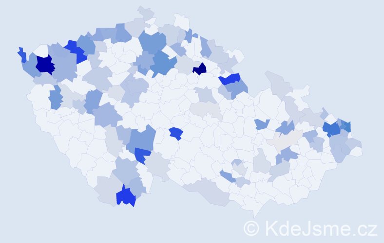 Příjmení: 'Balogh', počet výskytů 335 v celé ČR