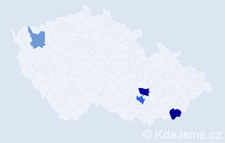 Příjmení: 'Purdjaková', počet výskytů 10 v celé ČR