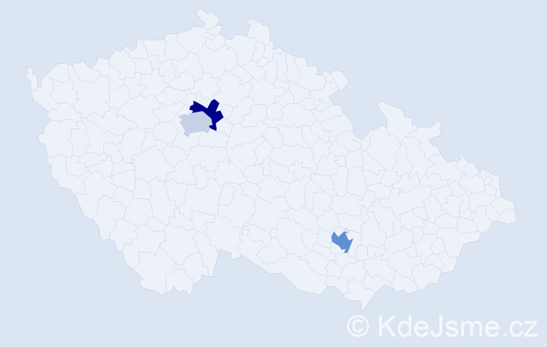 Příjmení: 'Dagan', počet výskytů 12 v celé ČR