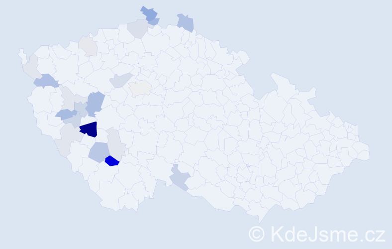 Příjmení: 'Ceplecha', počet výskytů 52 v celé ČR