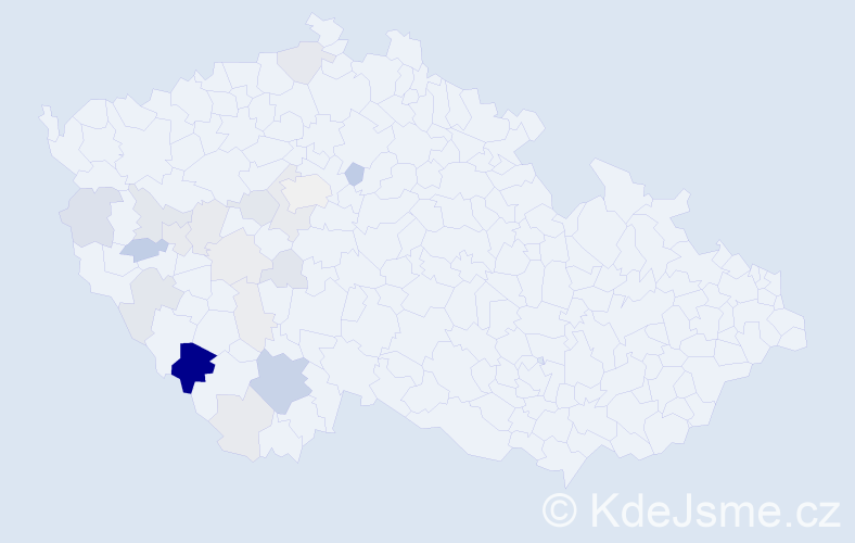 Příjmení: 'Bostlová', počet výskytů 66 v celé ČR