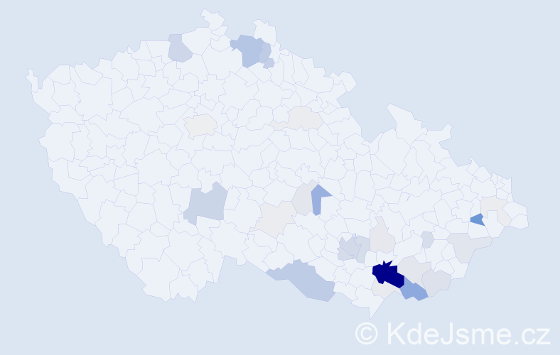 Příjmení: 'Lopraisová', počet výskytů 132 v celé ČR