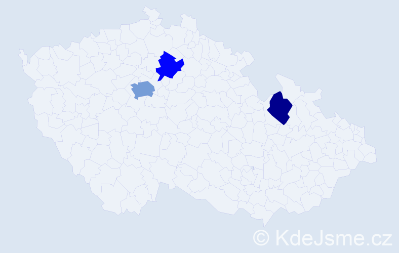 Příjmení: 'Fedorychko', počet výskytů 5 v celé ČR