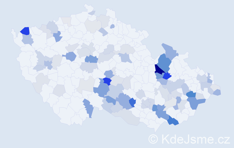 Příjmení: 'Potěšilová', počet výskytů 280 v celé ČR