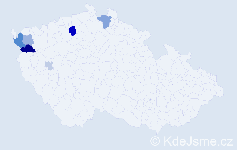 Příjmení: 'Wachová', počet výskytů 10 v celé ČR
