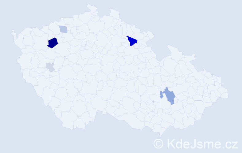 Příjmení: 'Erva', počet výskytů 9 v celé ČR