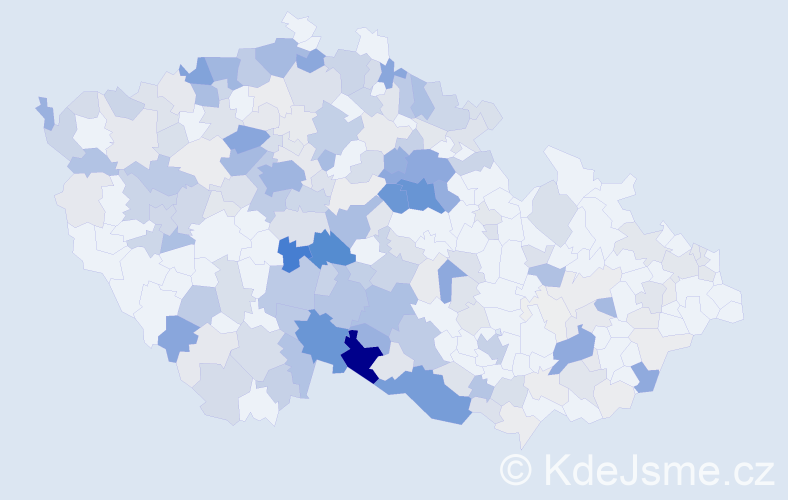 Příjmení: 'Kolmanová', počet výskytů 804 v celé ČR