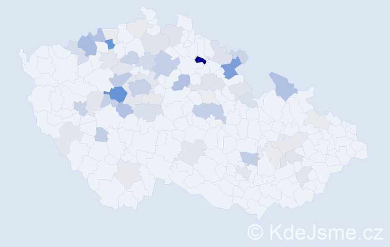 Příjmení: 'Truneček', počet výskytů 195 v celé ČR