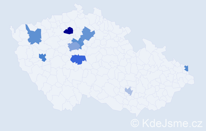 Příjmení: 'Berezovska', počet výskytů 14 v celé ČR