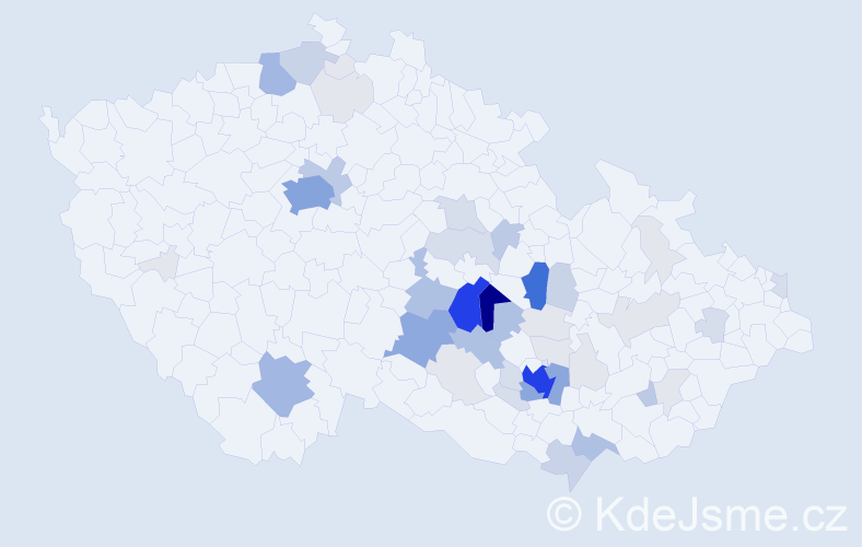 Příjmení: 'Drdlová', počet výskytů 208 v celé ČR