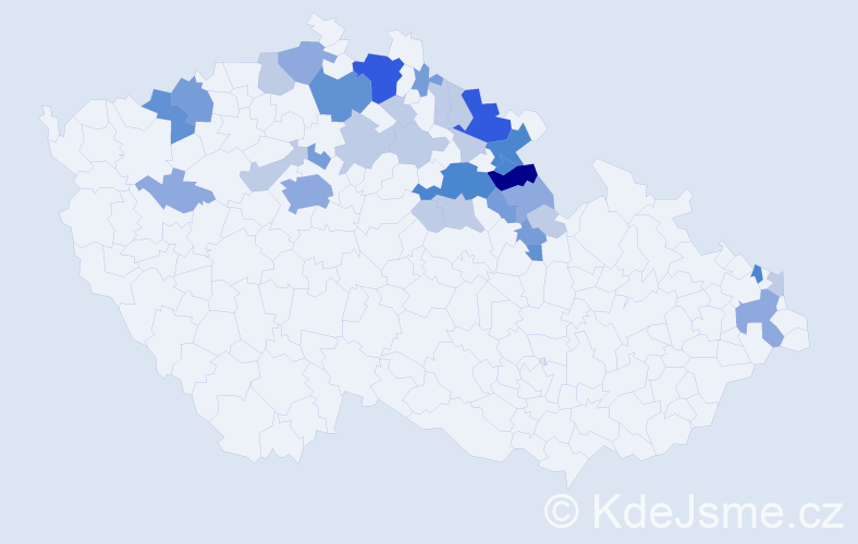 Příjmení: 'Kubrt', počet výskytů 94 v celé ČR