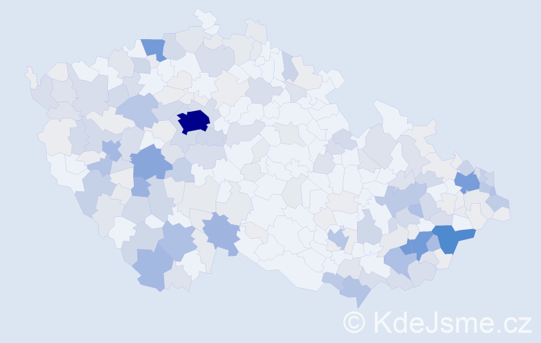 Příjmení: 'Janota', počet výskytů 885 v celé ČR