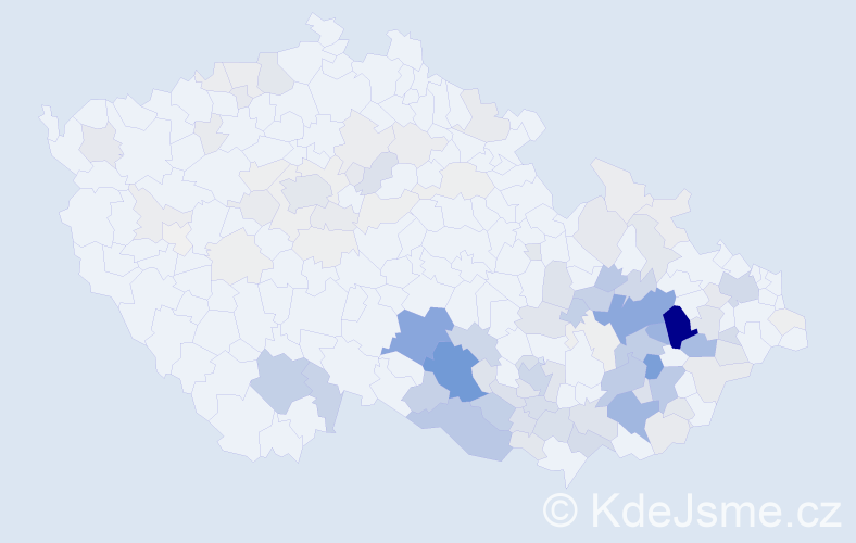 Příjmení: 'Číhalová', počet výskytů 540 v celé ČR