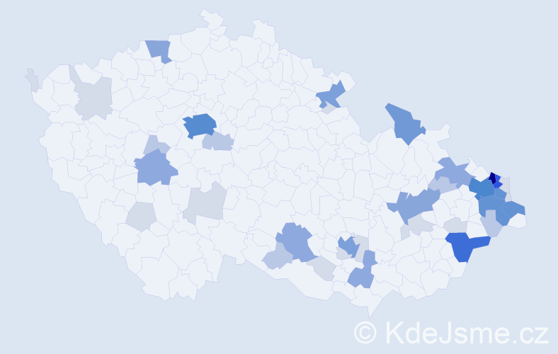 Příjmení: 'Pastucha', počet výskytů 137 v celé ČR