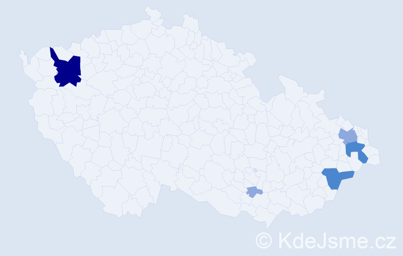 Příjmení: 'Gašek', počet výskytů 14 v celé ČR