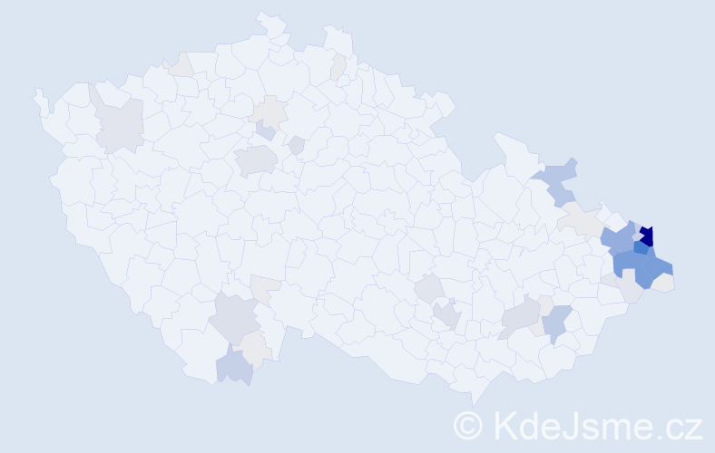 Příjmení: 'Siuda', počet výskytů 255 v celé ČR
